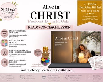 Lezione "Vivi in Cristo" - Dallin H Oaks / Conferenza generale di aprile 2026 / Società di Soccorso e Quorum degli Anziani della Chiesa di Gesù Cristo dei Santi degli Ultimi Giorni / Scarica il materiale pronto per l'insegnamento