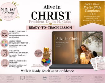 Alive in Christ Lesson - Dallin H Oaks | April 2026 General Conference | LDS Relief Society & Elders Quorum | Ready-to-Teach Download
