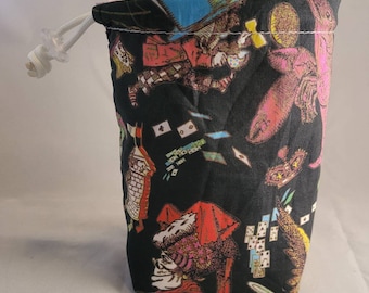 Alice in Wonderland Reversible Dice Bag