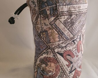 Tarot Card/Occult Reversible Dice Bag