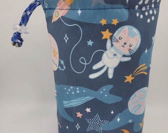 Space Cat Celestial Reversible Dice Bag