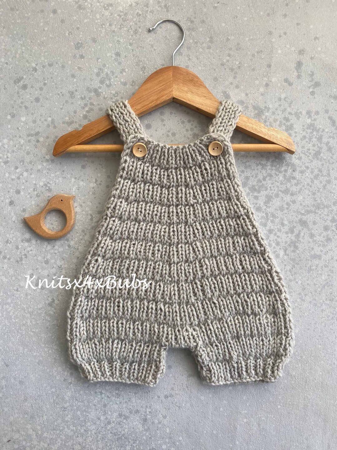 Baby Knitting Pattern Berlin Romper Overalls Newborn, 0-3, 3-6, 6-9, 9 ...