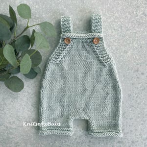 Baby Overalls Knitting Pattern Oslo Romper boy girl newborn, 0-3, 3-6, 6-9, 9-12, 12-18, 18-24 months bodysuit PDF instant Download English