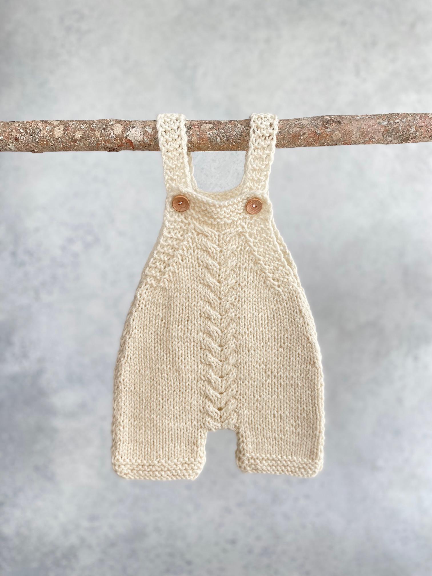 Knitting Pattern Jervis Romper Overalls Boy Girl Baby Newborn, 0-3, 3-6 ...
