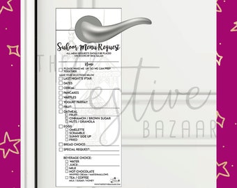 Suhoor Menu Request Door Hanger Digital Download