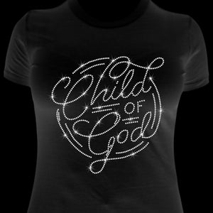 CHILD Of GOD CURSIEVE ss10 strass sjabloon, sublimatie, digitale download, SvG, EpS, PnG, JpG, Cricut, silhouetbestand