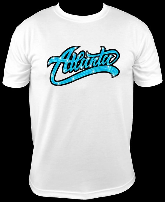 ATLANTA TEXT CURSIVE ss10 Rhinestone Template, Sublimation, Digital Download, SvG, EpS, PnG, JpG, Cricut, Silhouette File