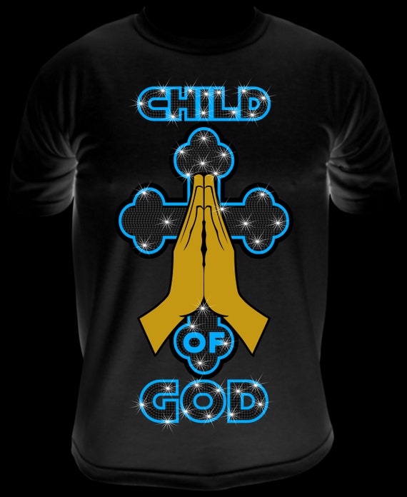 CHILD OF GOD Praying Hands  ss10 Rhinestone Template, Sublimation, Digital Download, SvG, EpS, PnG, JpG, Cricut, Silhouette File