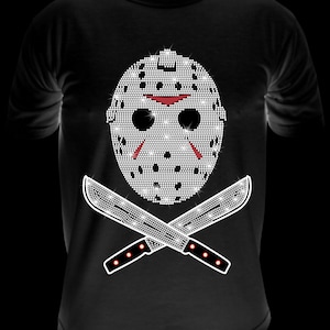 JASON VOORHEES ss10 Strass Vorlage, digitaler Download, SvG, EpS, PnG, JpG, Cricut File, Sublimation