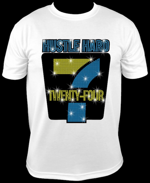 HUSTLE HARD 24/7 ss10 Rhinestone Template, Vinyl, Sublimation, Digital Download, SvG, EpS, PnG, JpG, Cricut File