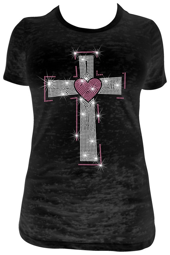 HEART & CROSS  ss10 Rhinestone Template, Sublimation, Digital Download, SvG, EpS, PnG, JpG, Cricut, Silhouette File