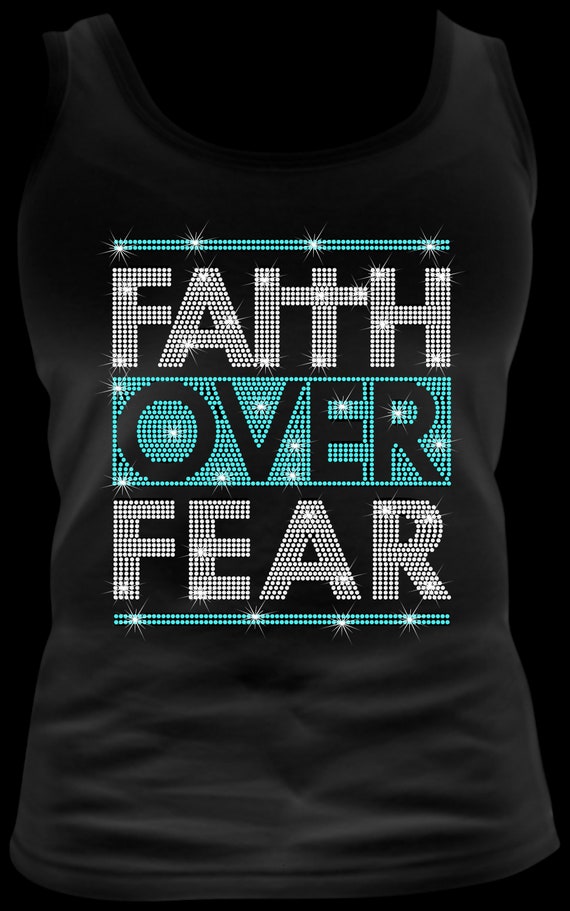 FAITH OVER FEAR 2 ss10 Rhinestone Template, Sublimation, Digital Download, SvG, EpS, PnG, JpG, Cricut, Silhouette File