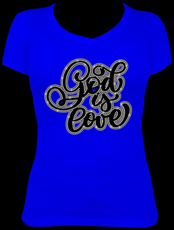 GOD IS LOVE  ss10  Rhinestone Template, Sublimation, Digital Download, SvG, EpS, PnG, JpG, Cricut, Silhouette File