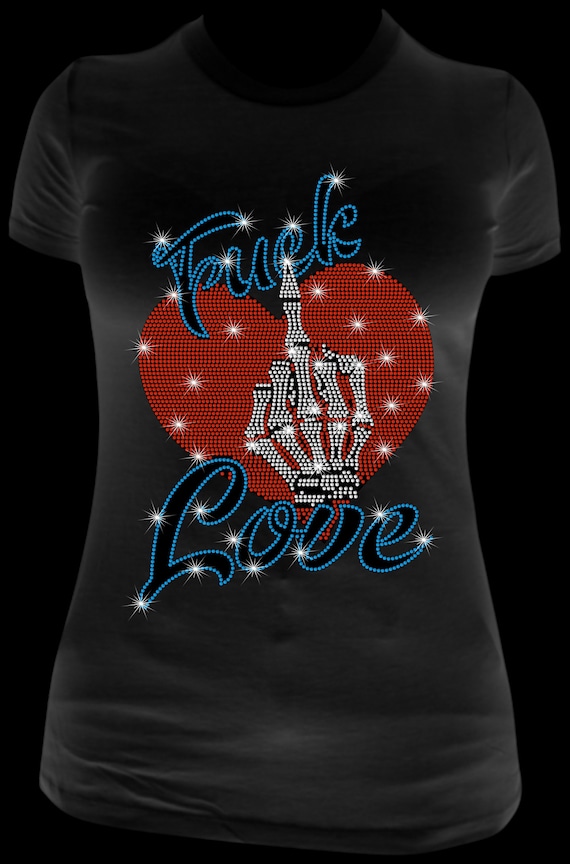 FUCK LOVE ss10 Rhinestone Template, Digital Download, SvG, EpS, PnG, JpG, Cricut File,