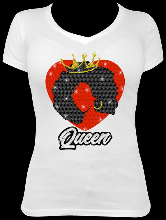 Crown Yourself with this QUEEN OF HEART Rhinestone Template, Sublimation, Design File