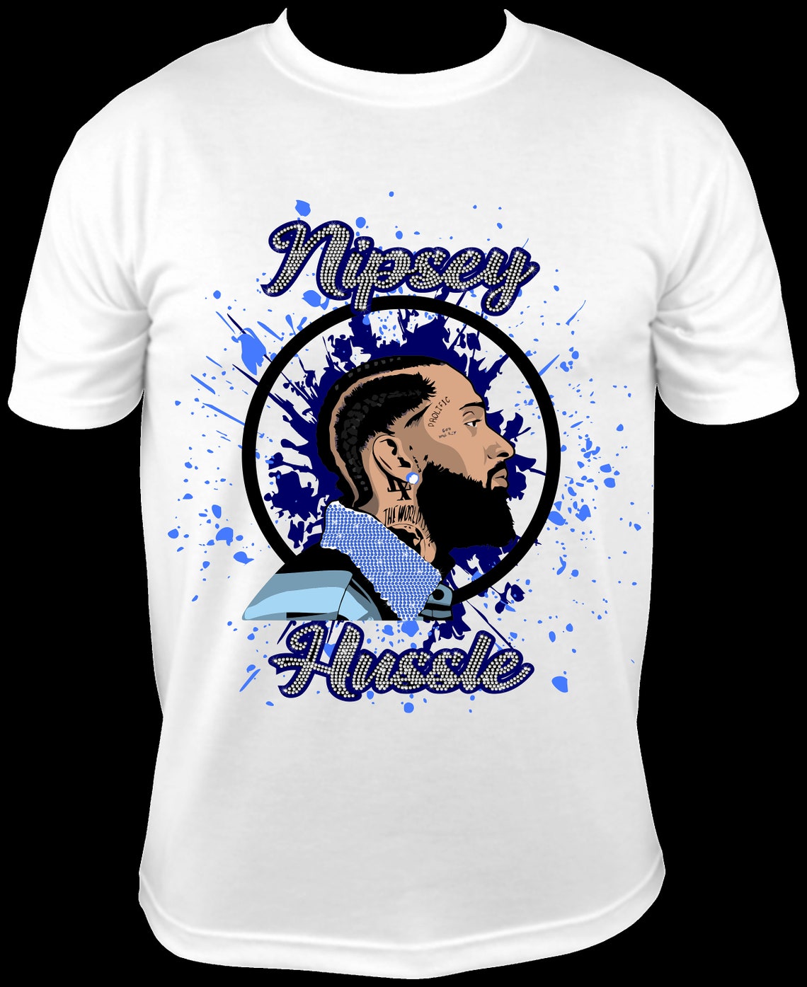 Nipsey Hussle Paint Sublimation and Ss10 Rhinestone Template Etsy
