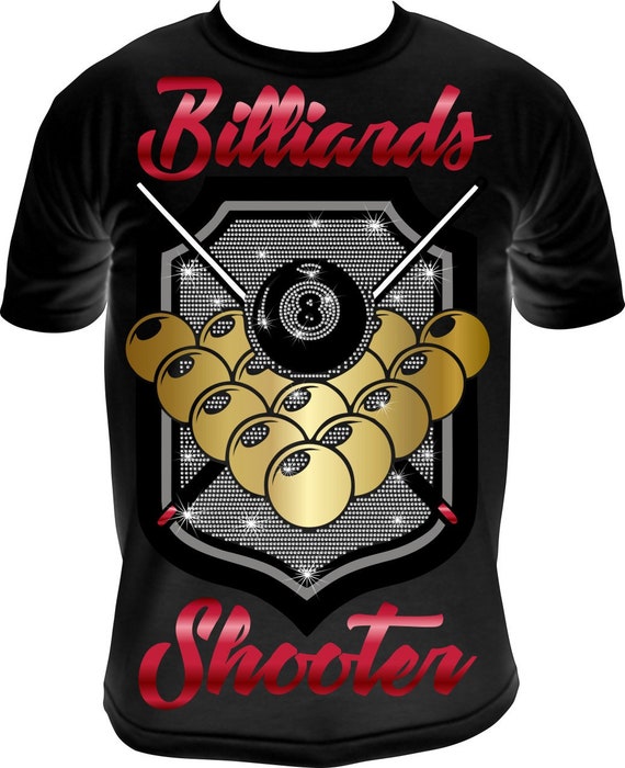 BILLIARDS SHOOTER ss10 Rhinestone Template, Cut Files, Digital Download, SvG, EpS, PnG, JpG, Cricut, Silhouette File, Pool Hall, APA,
