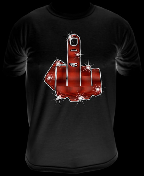 FUCK YOU MIDDLE Finger SS10 Rhinestone Template, Sublimation, Digital Download, SvG, EpS, PnG, JpG, Cricut, Silhouette File