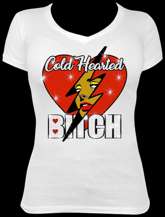 COLD HEARTED BITCH  ss10 Rhinestone Template, Sublimation, Digital Download, SvG, EpS, PnG, JpG, Cricut, Silhouette File