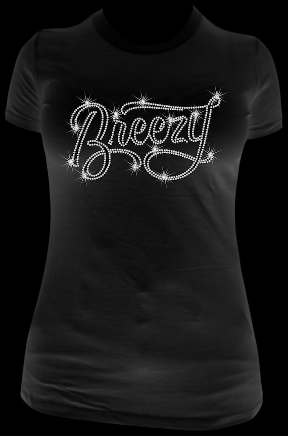 Chris Brown BREEZY TEXT Rhinestone Template - Digital Files for D.I.Y. Apparel - Includes Bonus Design Ideas