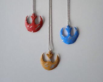 Rebel Alliance Red Blue and Yellow Pendant Necklaces - Star Wars