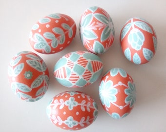 Hand Painted Wooden Darning Eggs