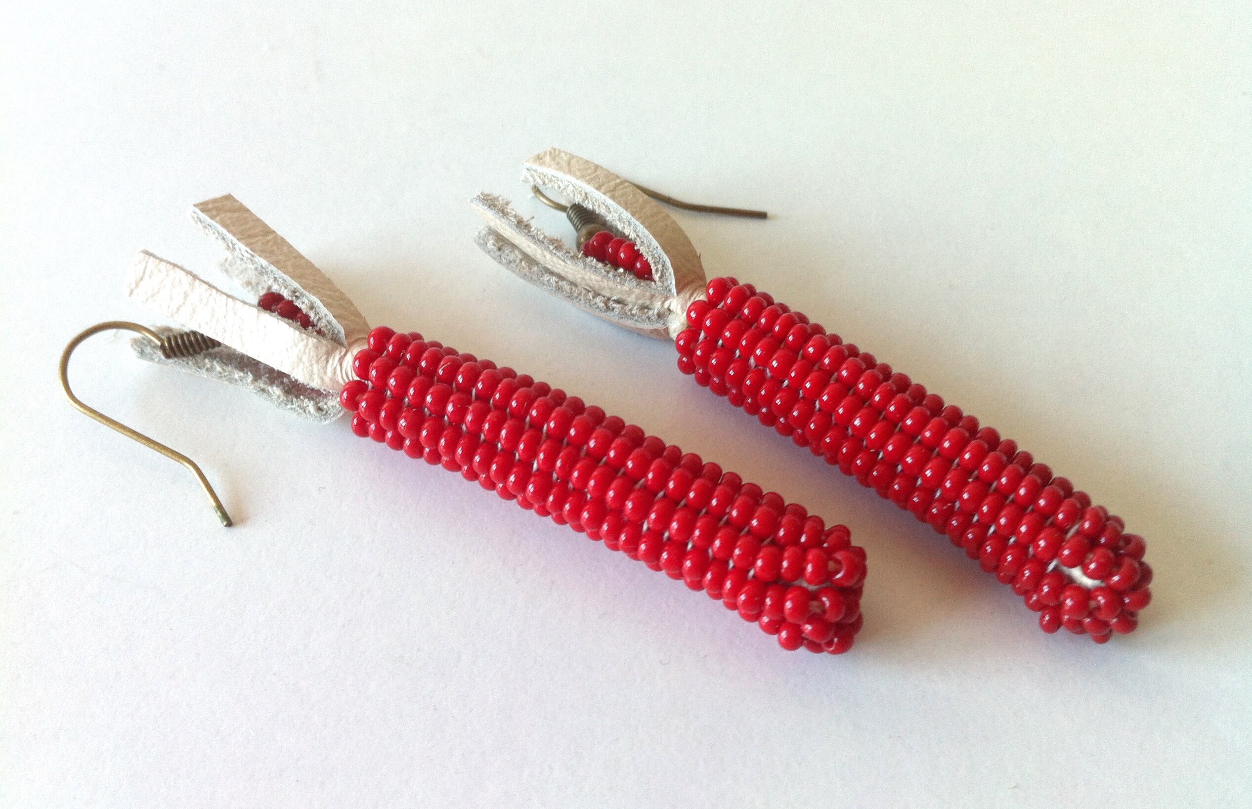Tiny Seed Bead Indian Corn Earrings Etsy
