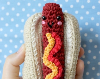 Patrón de crochet amigurumi perrito caliente