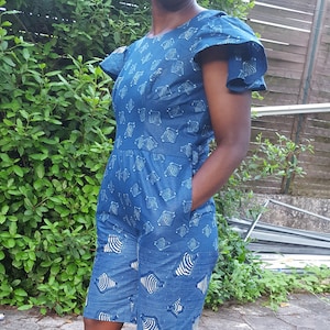 Short combination African print African dress, African clothing, dress, dress, Ankara, African dress, clothing African woman