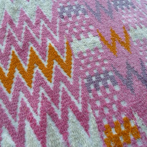 Hand-woven Guatemalan Table Runner - Pink and Orange