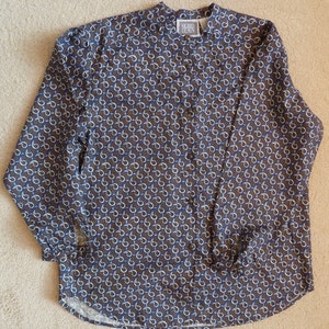 Sigrid Olsen Blouse - Size S - Multi-colored Print - Brown, Blue, White