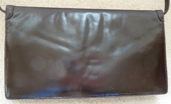 Susan Gail Dark Brown Leather Shoulder Bag - image 2