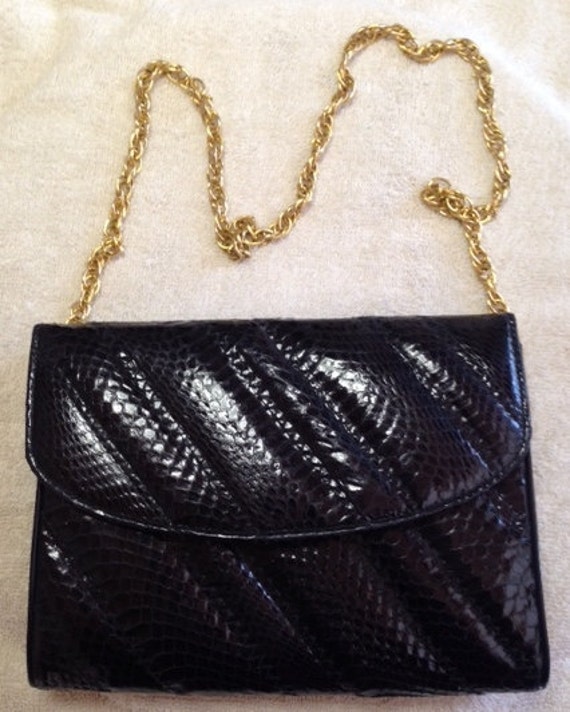 Morle Faux Snakeskin Evening Bag