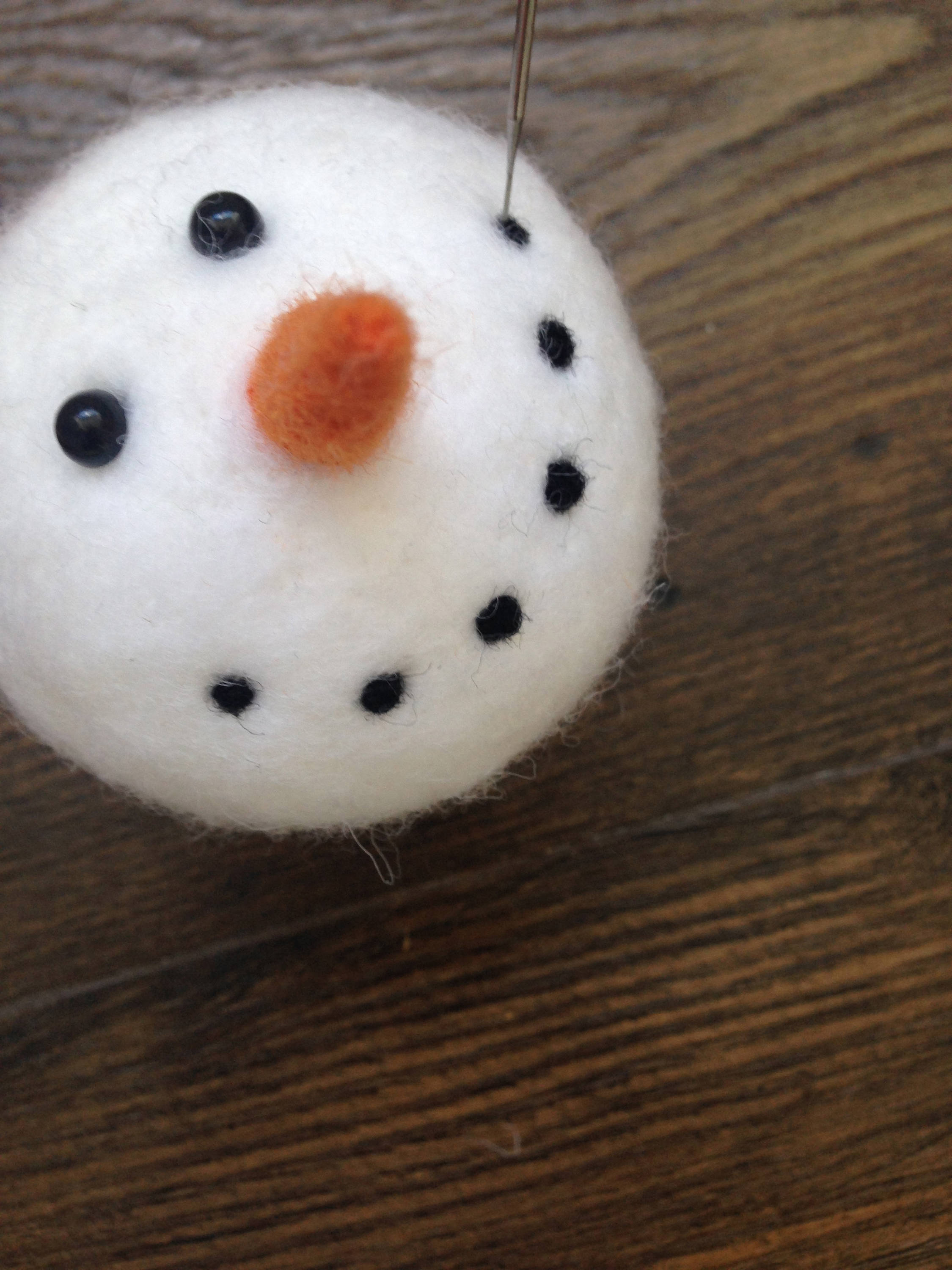 Christmas Needle Felting Kit Snowman Bauble The Happy Felt Etsy