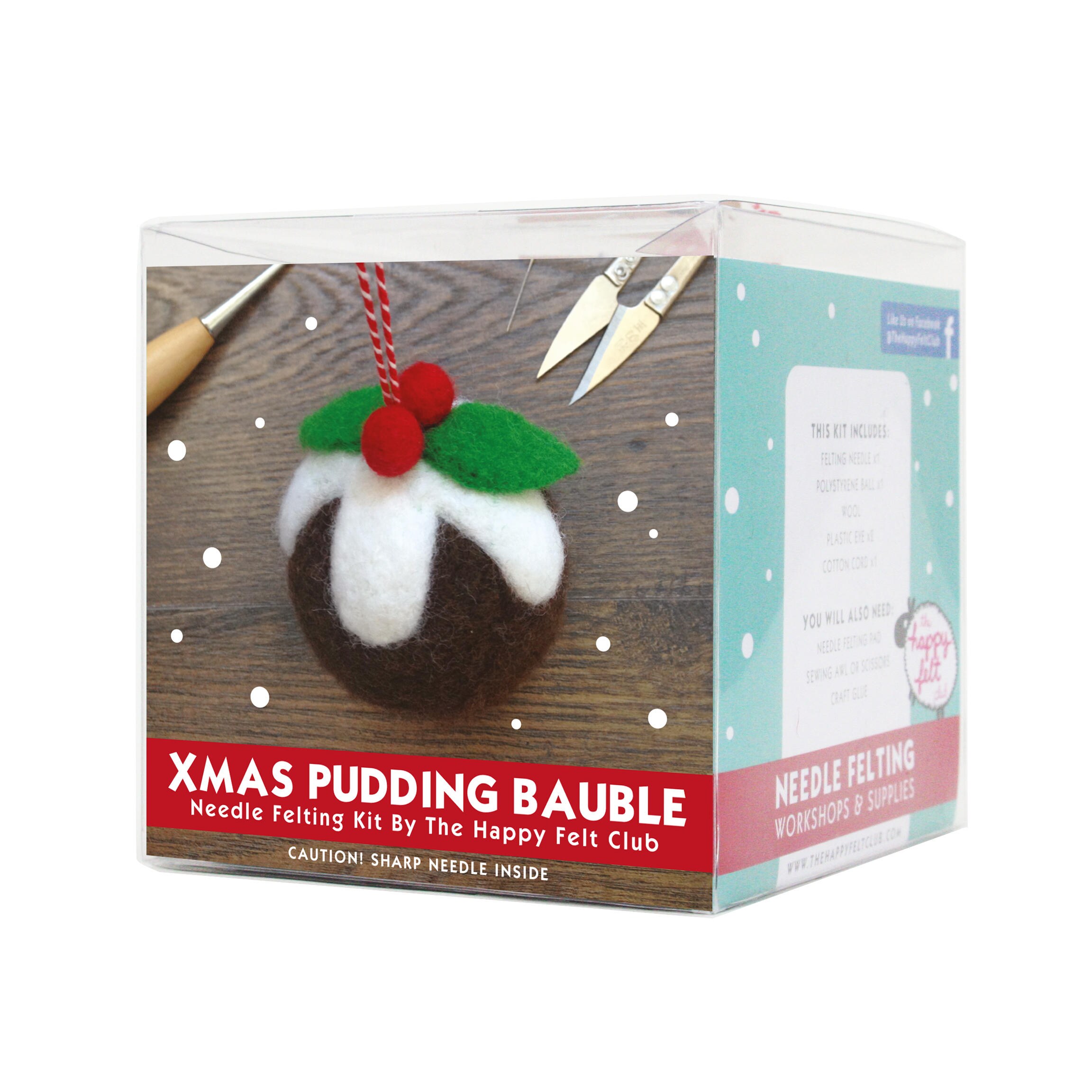 Christmas Needle Felting Kit Christmas Pudding Bauble The Etsy