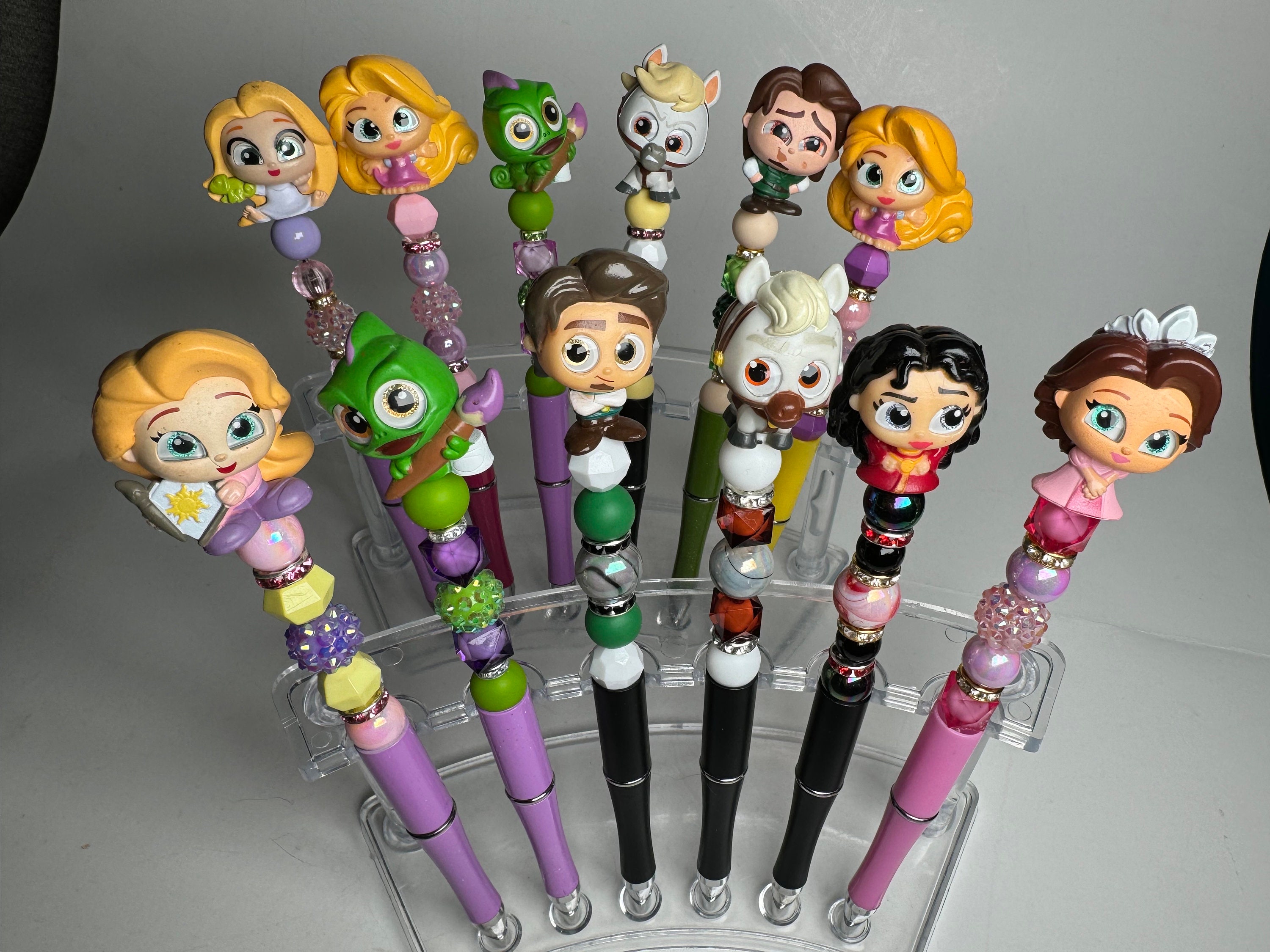 Disney Tangled Doorable Bead Pens Collection- Doorables- Disney  Luxury Beadable Black DISNEY VILLAINS Pen main image 0
