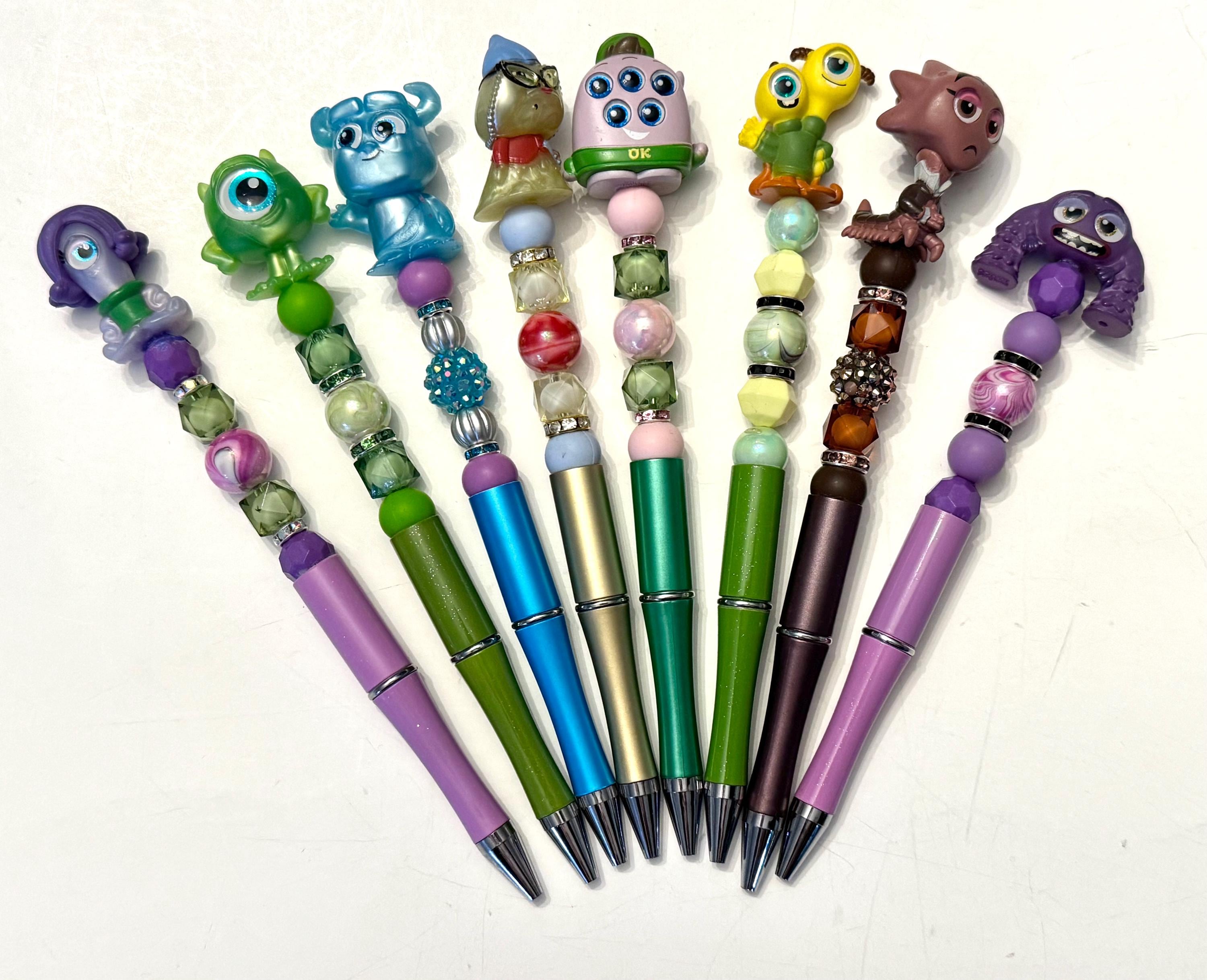 Disney Tangled Doorable Bead Pens Collection- Doorables- Disney  Luxury Beadable Black DISNEY VILLAINS Pen main image 2