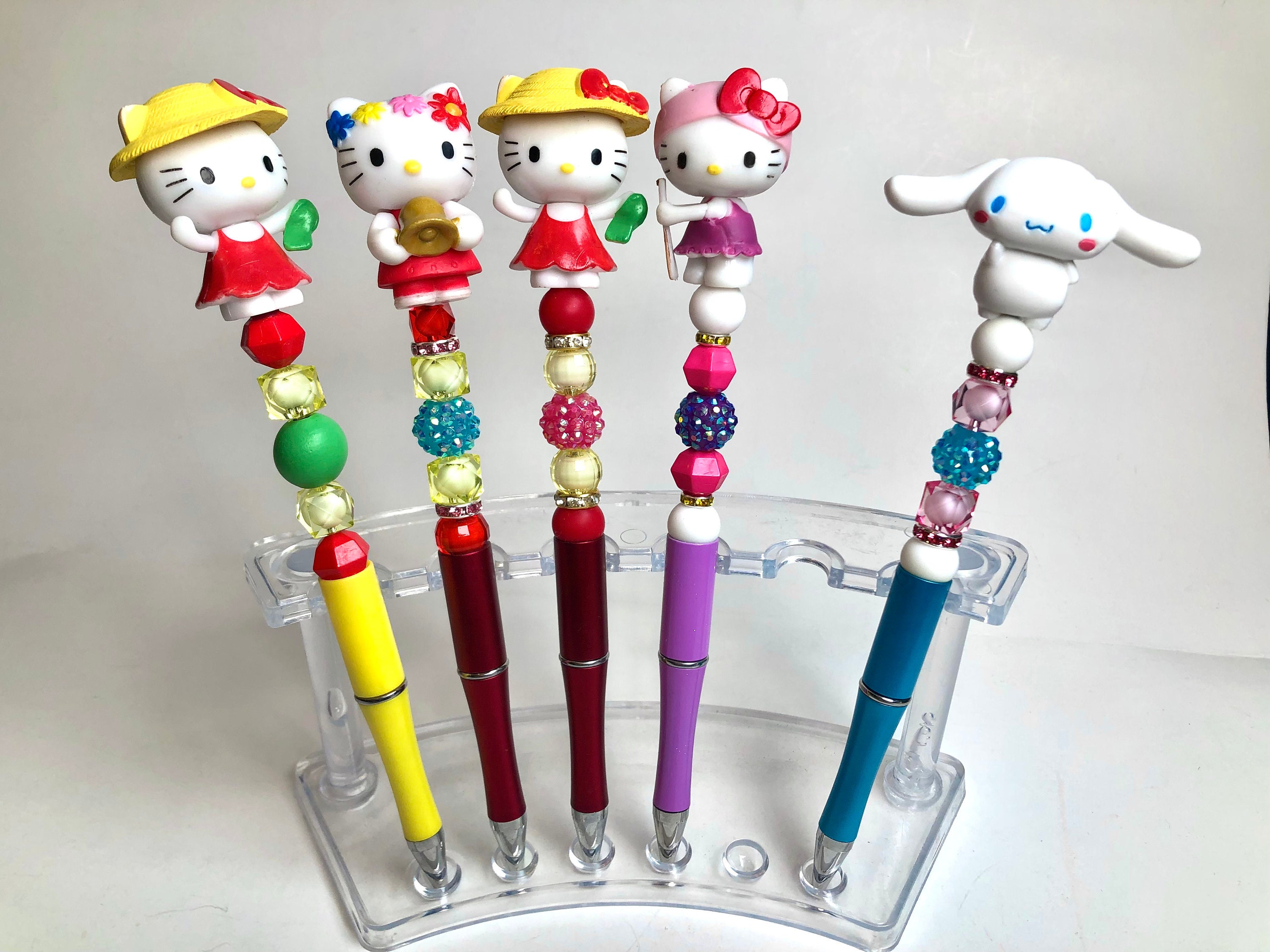 Hello Kitty/Kirby Bead Pens Collection- Doorables- Disney-Sanrio -  Accessory- Refillable