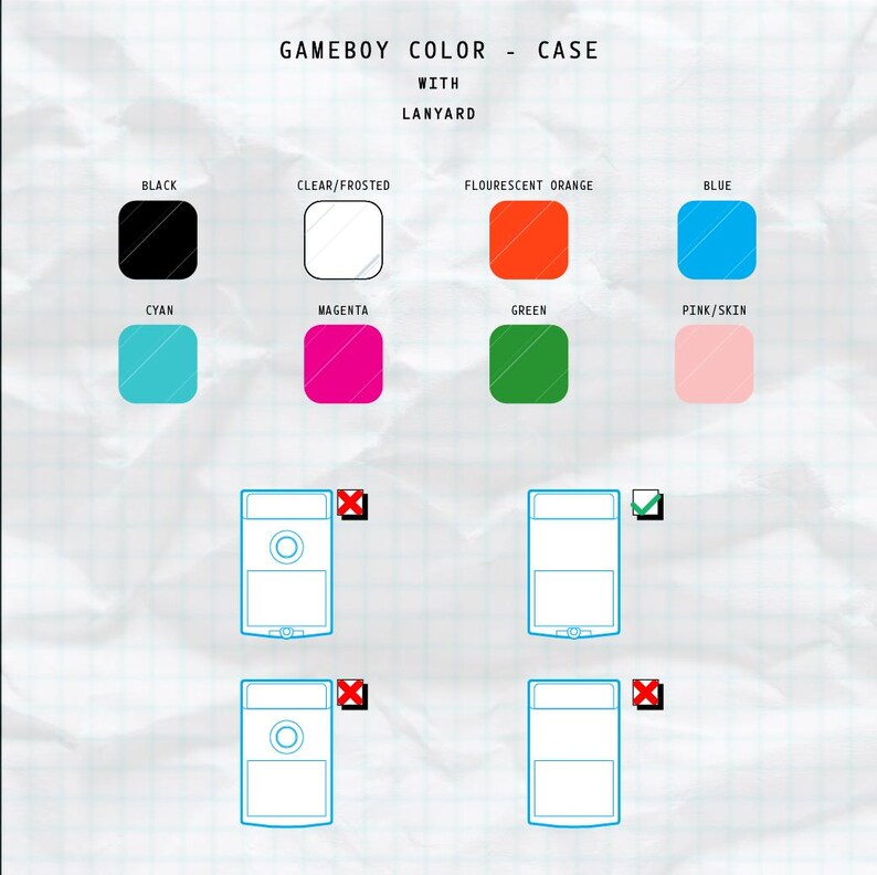 Gameboy Color Protective Case With AirTag Slot and Shock Absorbing PETG ...