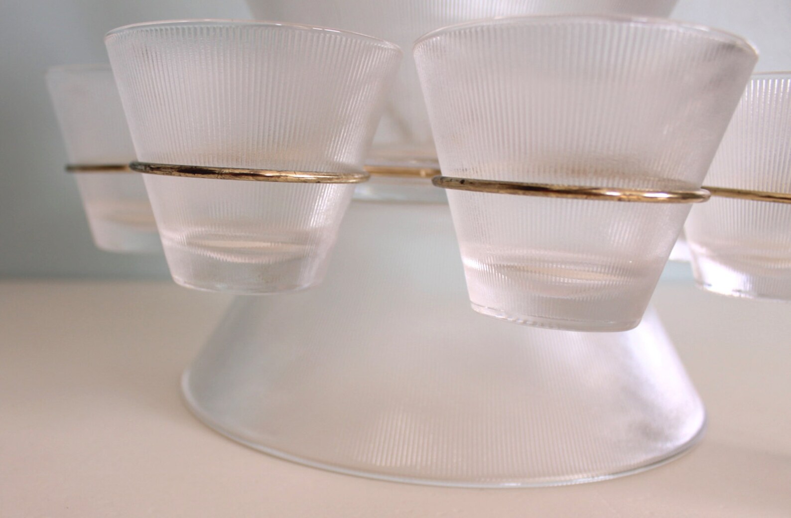 SALE Federal Glass Norse Punch Bowl Set Etsy