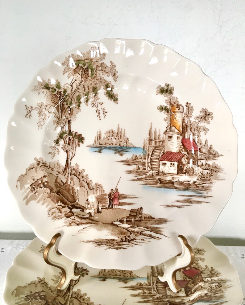 Johnson Bros The Old Mill Dinner Plate Etsy