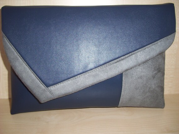 pewter grey clutch bag