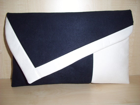 navy blue suede clutch