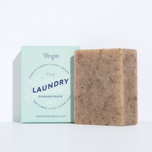 Laundry Concentrate by Tangie. Zero waste laundry soap. Makes 1 gallon liquid laundry detergent. Fragrance free. Baby laundry. Made in USA. image 9