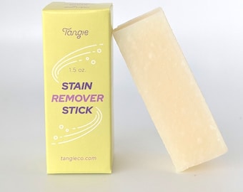 Quitamanchas en barra de Tangie. Envase sin plástico. Quitamanchas totalmente natural y sin residuos para una variedad de telas. Hecho en EE. UU.