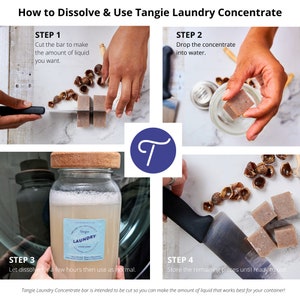 Laundry Concentrate by Tangie. Zero waste laundry soap. Makes 1 gallon liquid laundry detergent. Fragrance free. Baby laundry. Made in USA. image 2