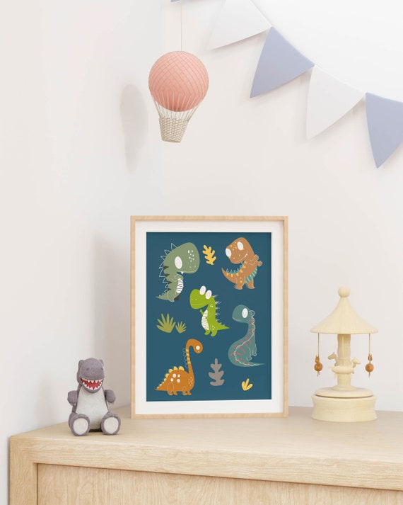 Dinosaur Nursery Print Printable Baby Decor Baby Boy Gift Etsy