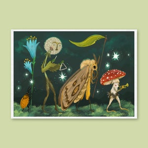 Art Print - Starlight Parade - Whimsical illustration, wall art