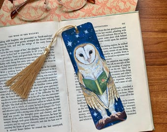 Bookmark - Barn Owl - Fantasy illustration