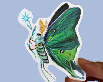 Pegatina - Polilla Luna